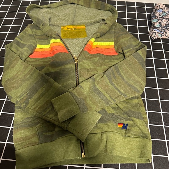 Aviator Nation Girls Size 10 Camo Zip Up Hoodie - Picture 1 of 4